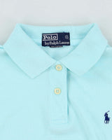 Vintage 1990s Polo by Ralph Lauren Robin's Egg Blue Collared T-Shirt - S