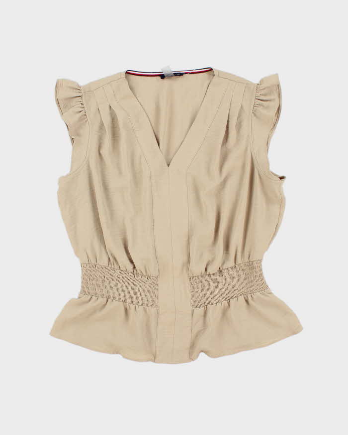 Tommy Hilfiger Beige Sleeveless Top - XL