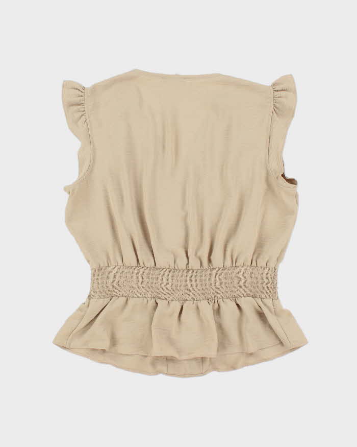 Tommy Hilfiger Beige Sleeveless Top - XL