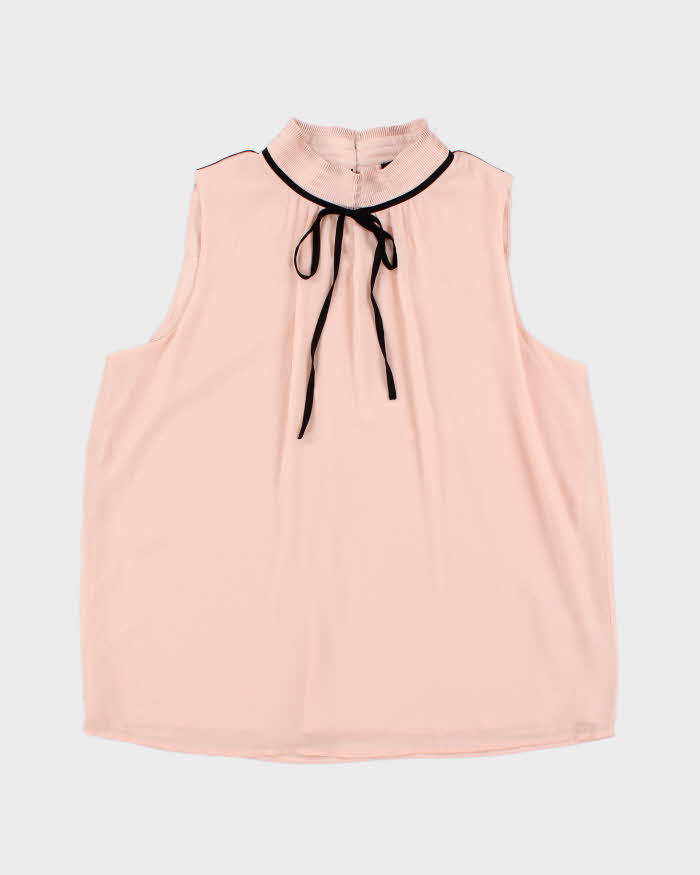 Karl Lagerfeld Light Pink Gauzy Tunic Tank Top - S