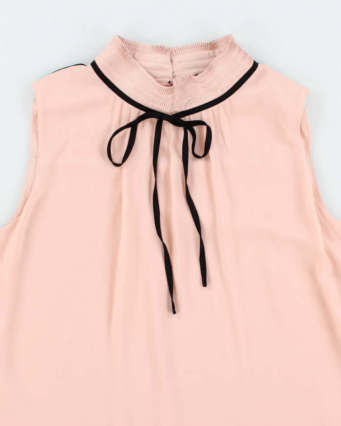 Karl Lagerfeld Light Pink Gauzy Tunic Tank Top - S