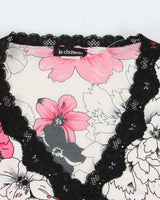 Le Chateau Stretch Lace Pink and Black Tank Top - S
