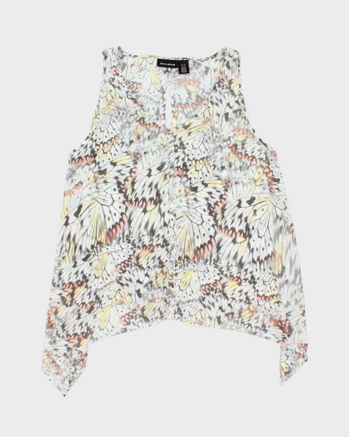 DKNY Jeans Monarch Wing Print Tunic Tank Top - XL