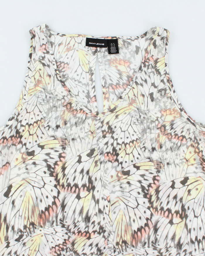 DKNY Jeans Monarch Wing Print Tunic Tank Top - XL