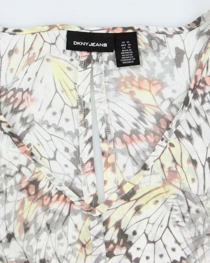 DKNY Jeans Monarch Wing Print Tunic Tank Top - XL