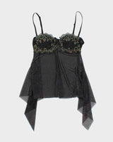 Vintage Y2k 00s Victoria's Secret Mesh Sparkly Cami - S