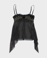 Vintage Y2k 00s Victoria's Secret Mesh Sparkly Cami - S