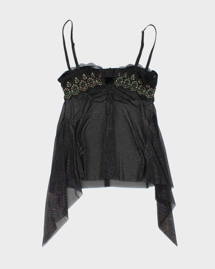Vintage Y2k 00s Victoria's Secret Mesh Sparkly Cami - S