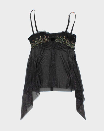 Vintage Y2k 00s Victoria's Secret Mesh Sparkly Cami - S