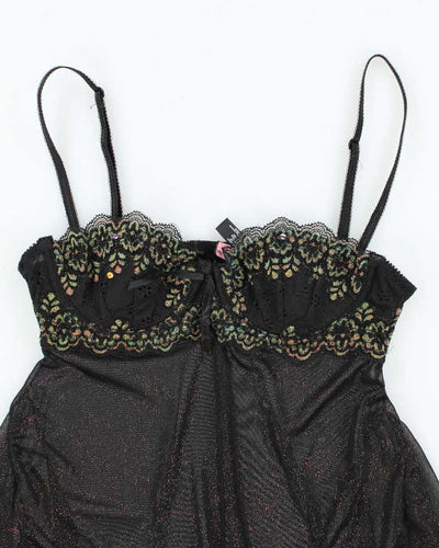 Vintage Y2k 00s Victoria's Secret Mesh Sparkly Cami - S