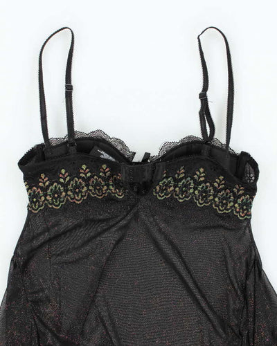 Vintage Y2k 00s Victoria's Secret Mesh Sparkly Cami - S