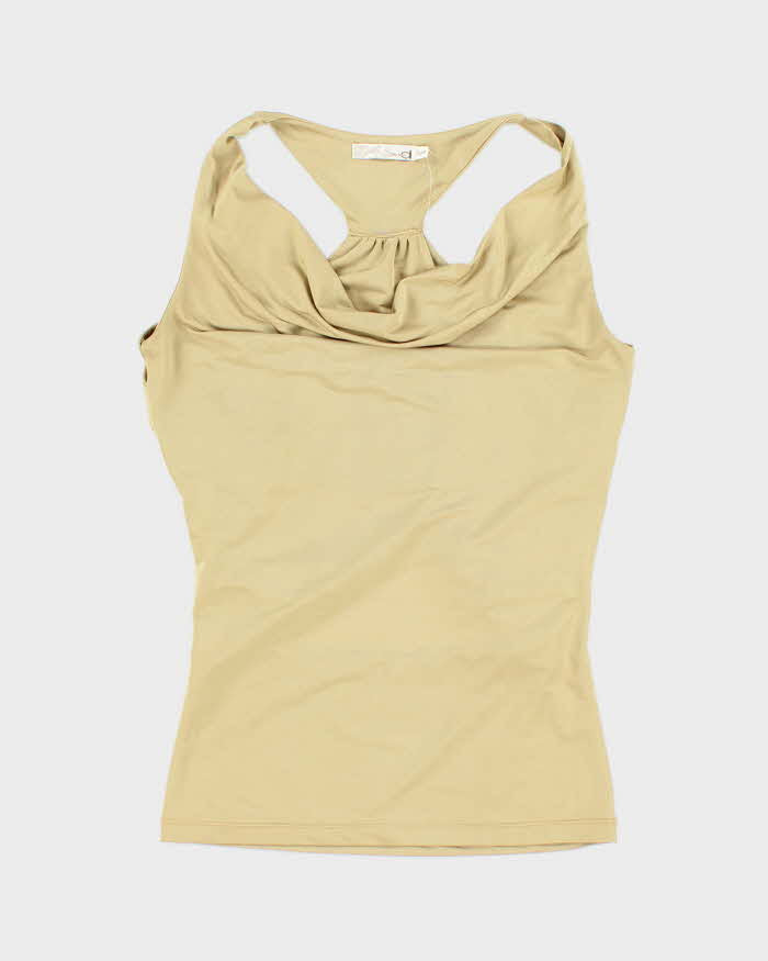 Vintage Y2k 00s Dynamite Cowl Neck Cut-out Top - S