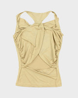 Vintage Y2k 00s Dynamite Cowl Neck Cut-out Top - S
