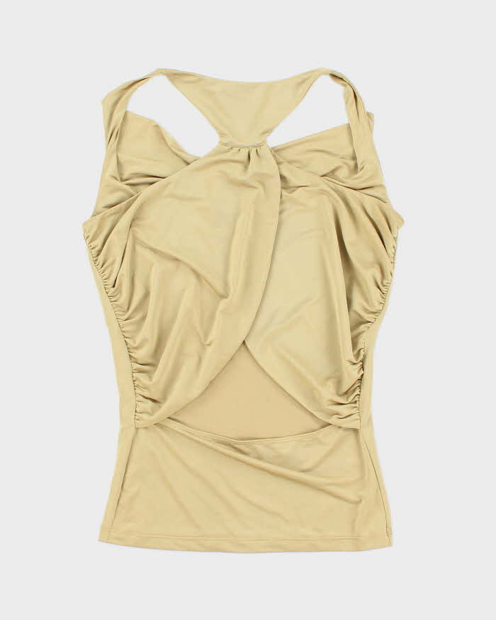 Vintage Y2k 00s Dynamite Cowl Neck Cut-out Top - S