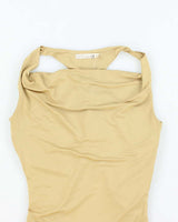 Vintage Y2k 00s Dynamite Cowl Neck Cut-out Top - S