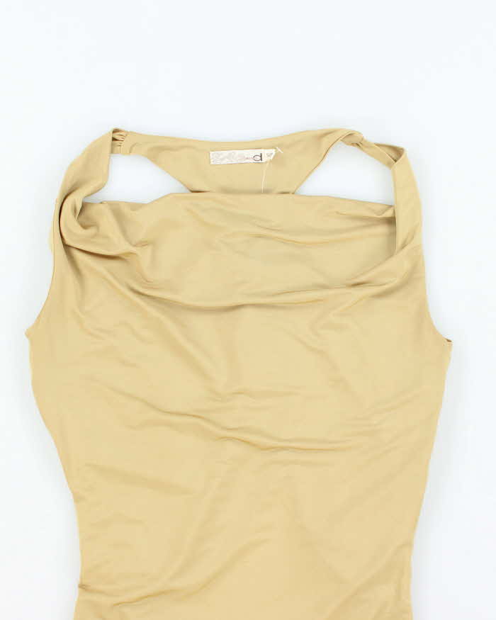 Vintage Y2k 00s Dynamite Cowl Neck Cut-out Top - S