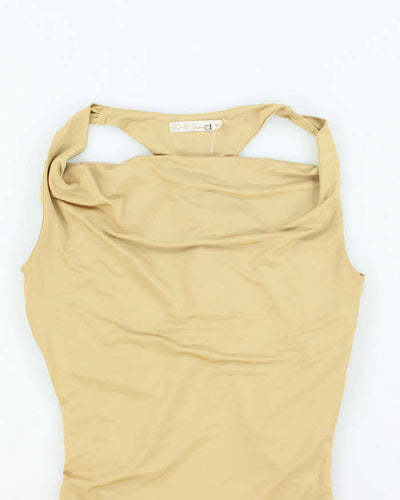 Vintage Y2k 00s Dynamite Cowl Neck Cut-out Top - S