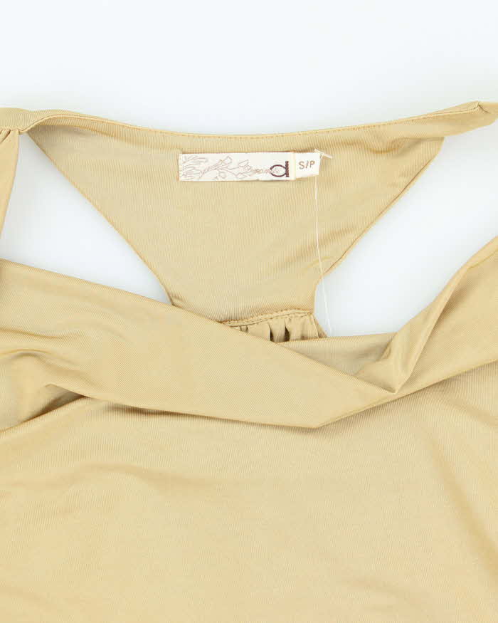 Vintage Y2k 00s Dynamite Cowl Neck Cut-out Top - S