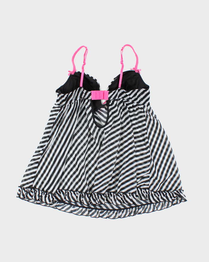Vintage Y2k 00s La Senza Stripe Mesh Cami - M