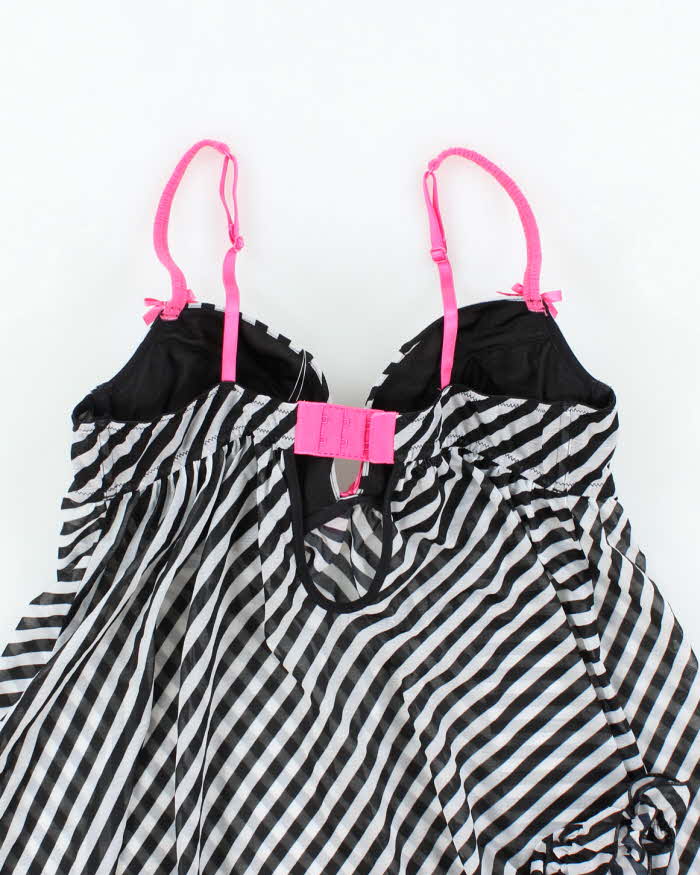 Vintage Y2k 00s La Senza Stripe Mesh Cami - M