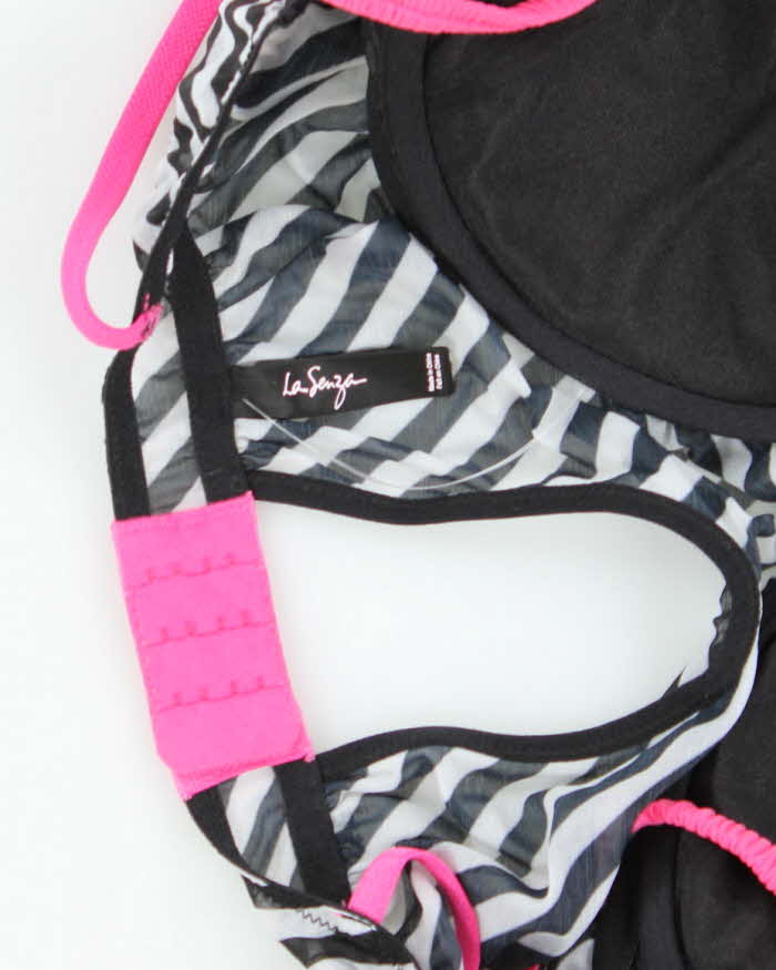 Vintage Y2k 00s La Senza Stripe Mesh Cami - M