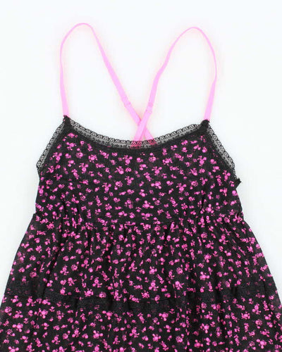 Vintage Y2k 00s La Senza Floral Mesh Cami - S
