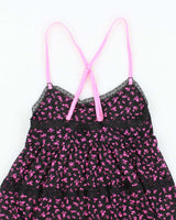 Vintage Y2k 00s La Senza Floral Mesh Cami - S
