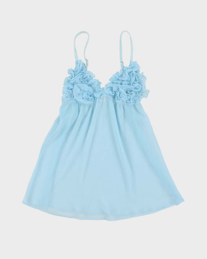 Vintage Y2k 00s La Senza Ruffle Mesh Cami - S