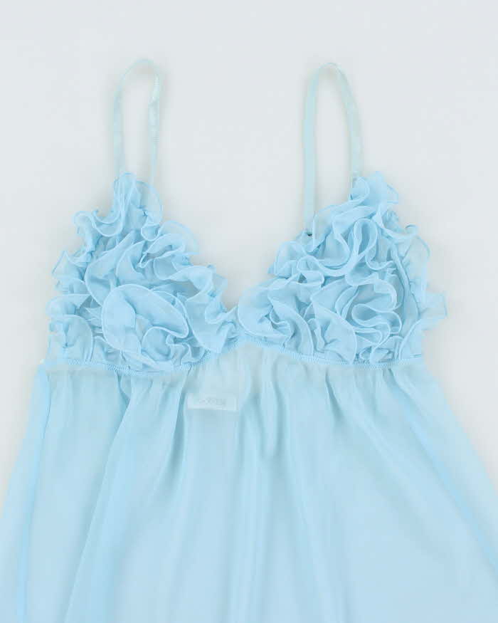 Vintage Y2k 00s La Senza Ruffle Mesh Cami - S