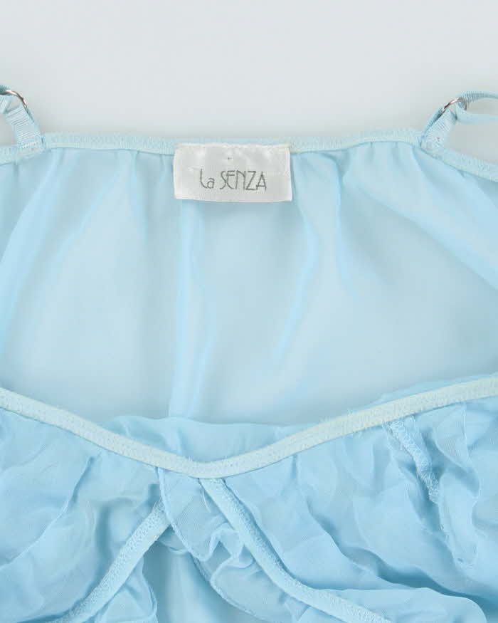 Vintage Y2k 00s La Senza Ruffle Mesh Cami - S