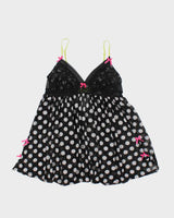 Vintage Y2k 00s Polka Dot Mesh Cami - S