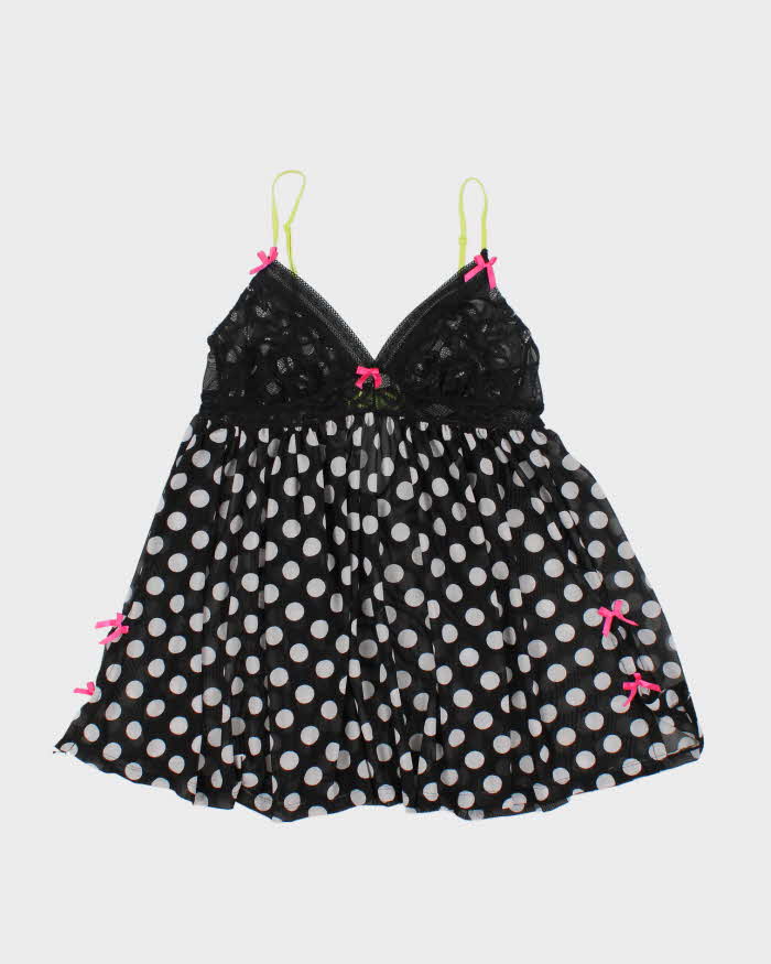 Vintage Y2k 00s Polka Dot Mesh Cami - S