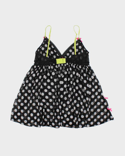 Vintage Y2k 00s Polka Dot Mesh Cami - S