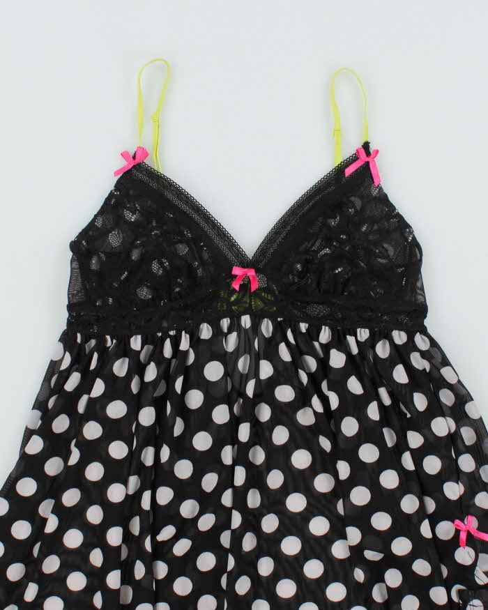 Vintage Y2k 00s Polka Dot Mesh Cami - S