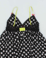 Vintage Y2k 00s Polka Dot Mesh Cami - S