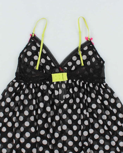 Vintage Y2k 00s Polka Dot Mesh Cami - S