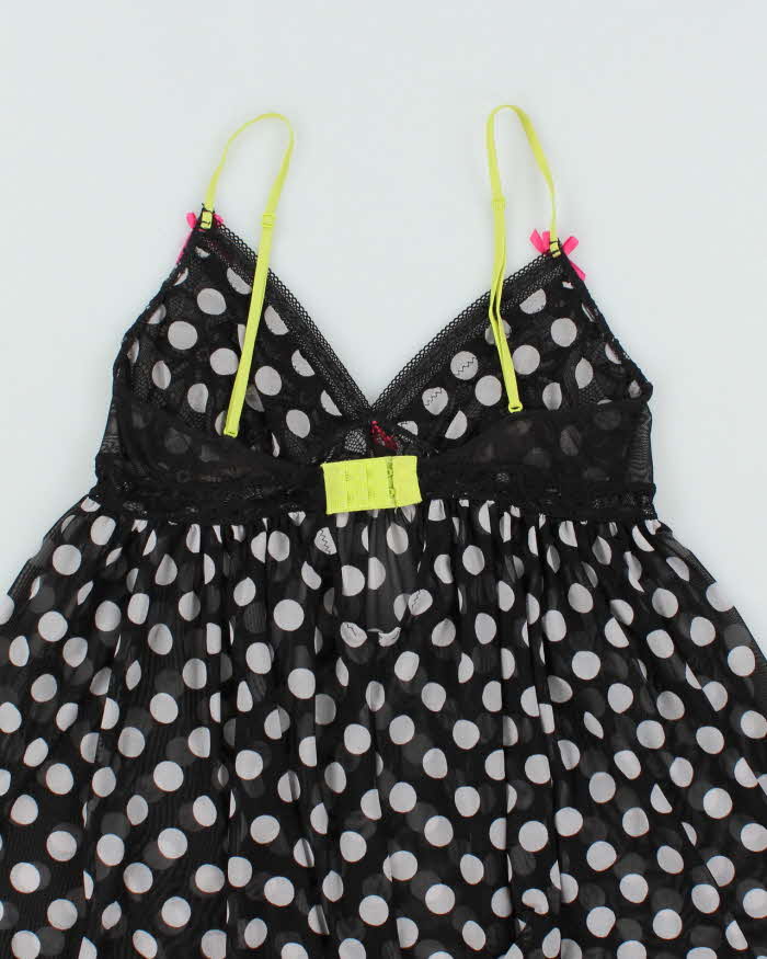 Vintage Y2k 00s Polka Dot Mesh Cami - S