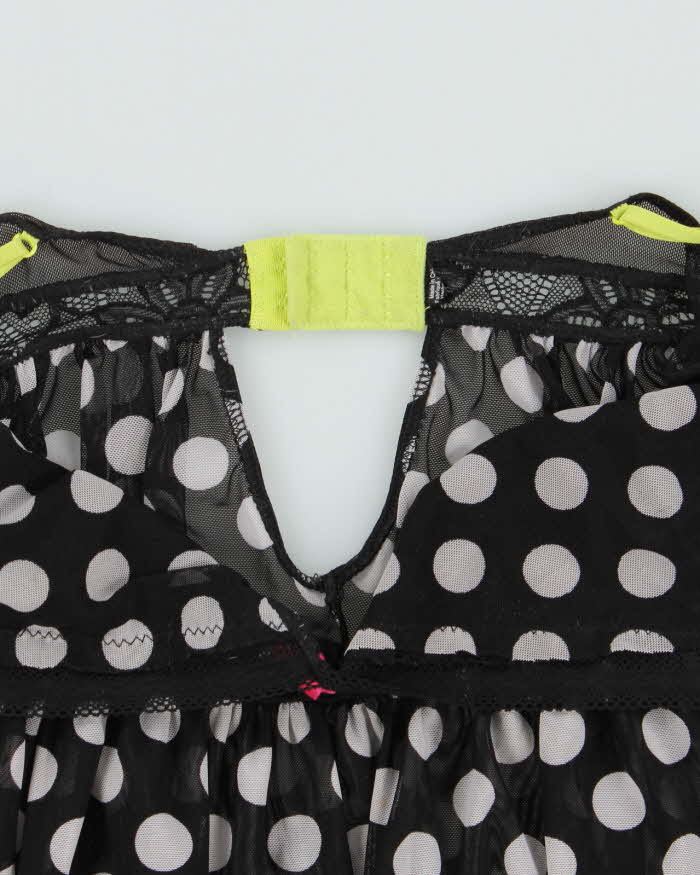 Vintage Y2k 00s Polka Dot Mesh Cami - S