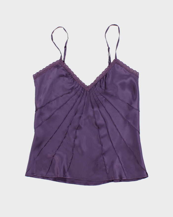 Vintage Y2k 00s Purple Silk Cami - M