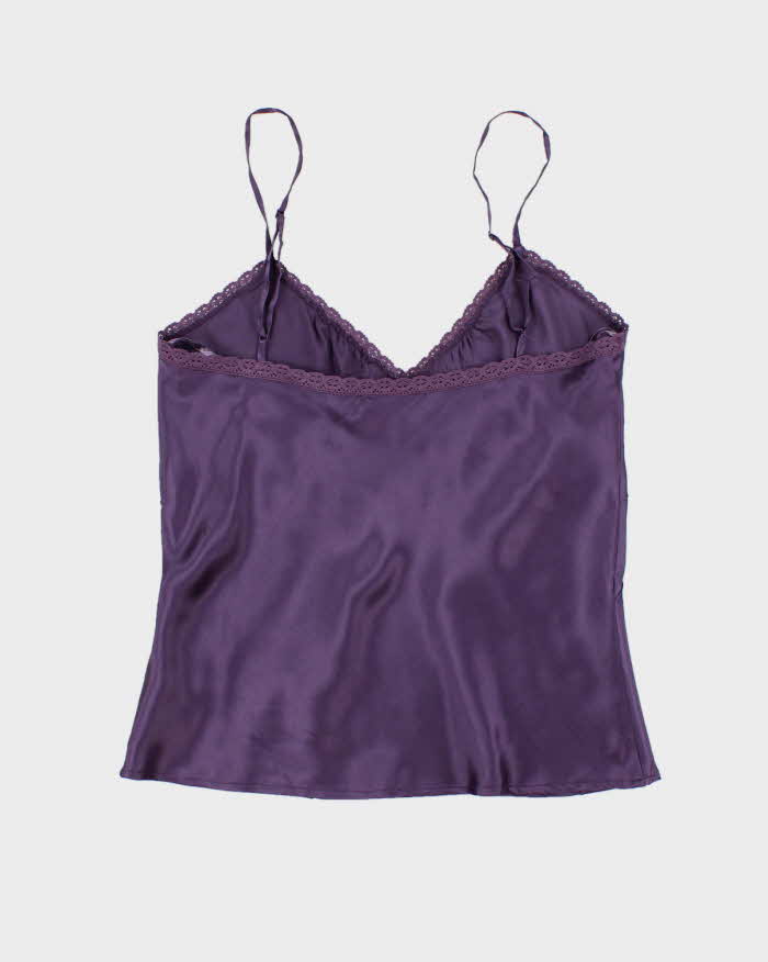 Vintage Y2k 00s Purple Silk Cami - M
