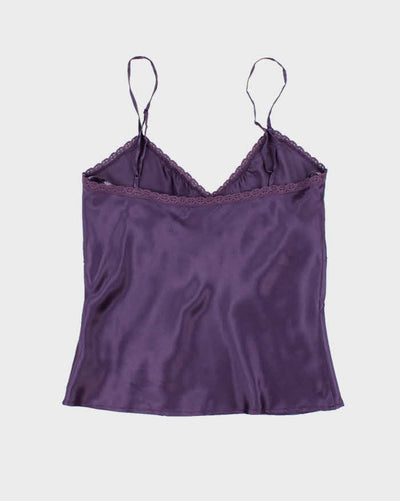Vintage Y2k 00s Purple Silk Cami - M