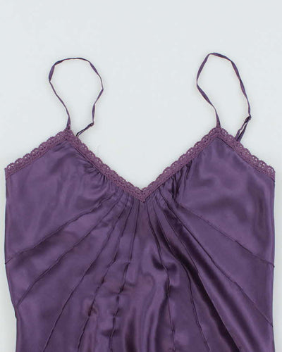 Vintage Y2k 00s Purple Silk Cami - M