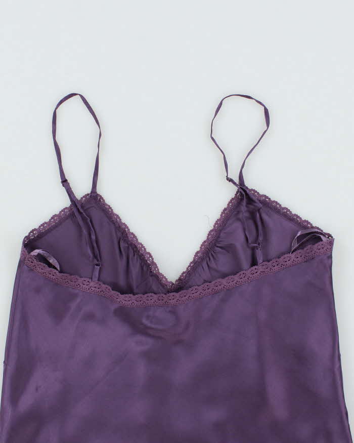 Vintage Y2k 00s Purple Silk Cami - M