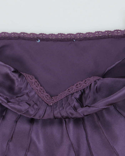 Vintage Y2k 00s Purple Silk Cami - M