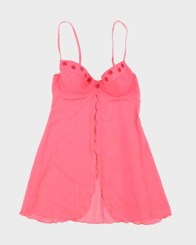 Vintage Y2k 00s La Senza Beaded Mesh Cami - XS