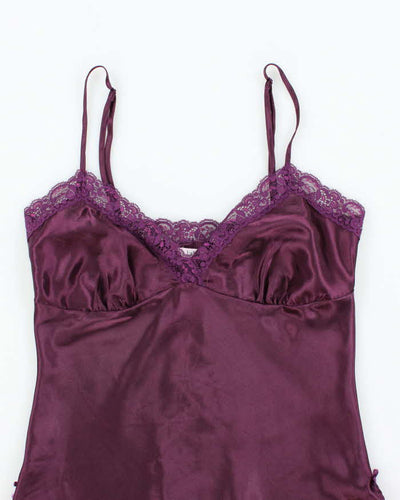 Vintage Y2k 00s La Vie En Rose Satin Cami - S