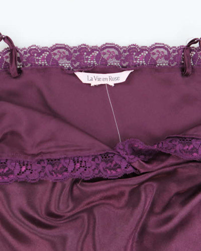 Vintage Y2k 00s La Vie En Rose Satin Cami - S