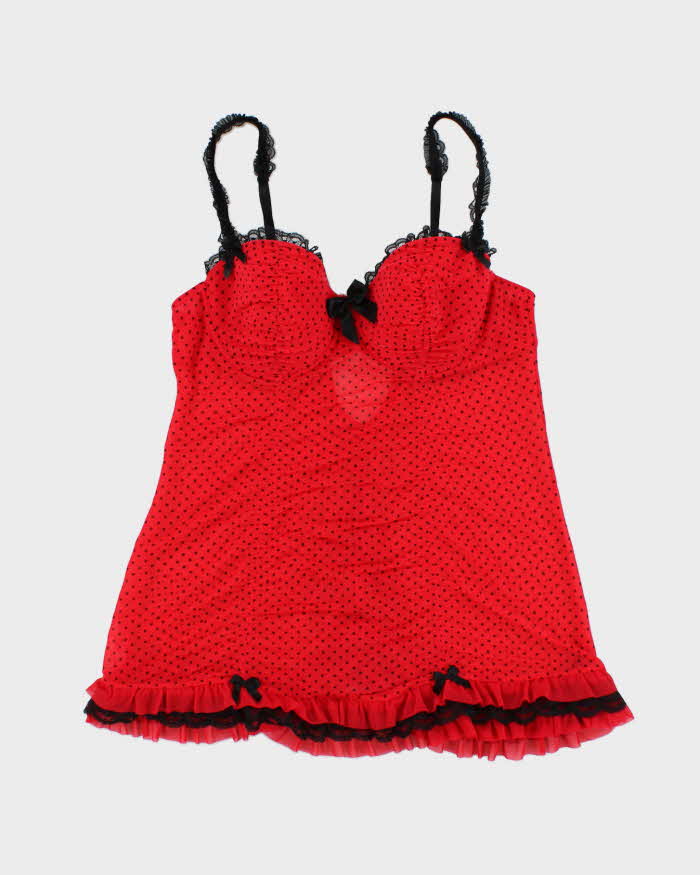 Vintage Y2k 00s La Senza Polka Dot Top - M