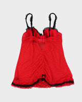 Vintage Y2k 00s La Senza Polka Dot Top - M