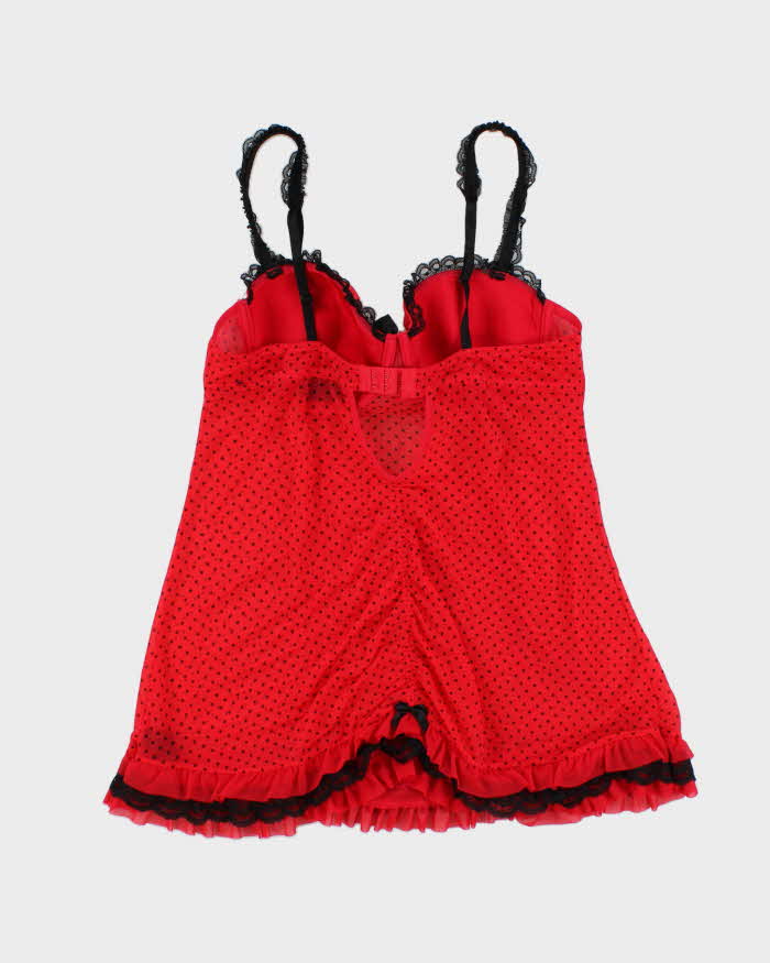 Vintage Y2k 00s La Senza Polka Dot Top - M